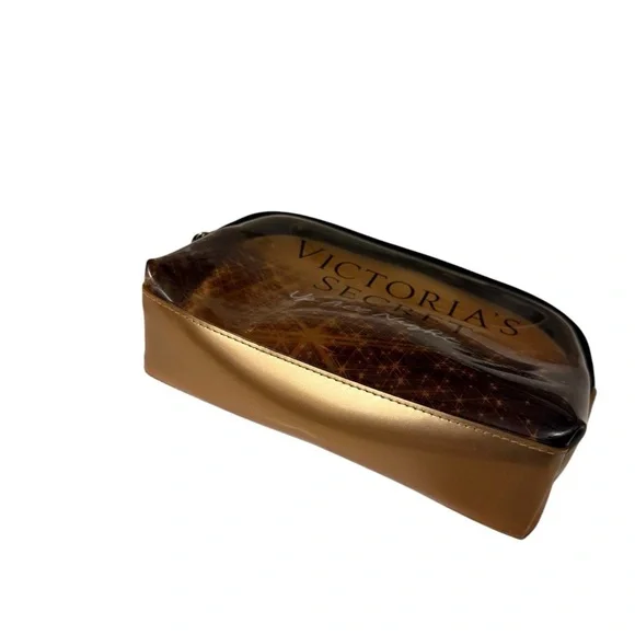 Victoria Secret gold and brown beautiful makeup bag - Picture 6 of 9